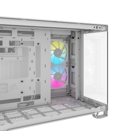 Корпус без блока питания/ Case Corsair iCUE LINK 2500X RGB, Midi-Tower, TG, 2x120mm RGB, 2xUSB-A 3.2, 1xUSB 3.2 Type-C, mATX, mITX White