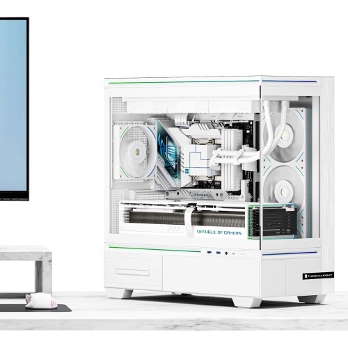 Корпус без блока питания/ Case Thermalright M10, Mini-Tower, TG, ARGB, no fans, 2xUSB-A 3.0, 1xUSB Type-C, mATX, mITX White