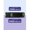Твердотельные накопители/ Samsung SSD 990 EVO Plus, 2000GB, M.2(22x80mm), NVMe 2.0, NVMe 2.0, PCIe 4.0 x4, V-NAND TLC, R/W 7250/6300MB/s, IOPs 1 000 000/1 350 000, TBW 1200, DWPD 0.3 (12 мес.) Samsung Electronics