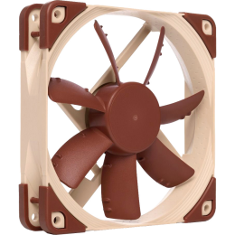 Кулер для корпуса/ Case Cooler Noctua NF-S12A PWM (120x120x25mm, 4-pin PWM, 63.27CFM, 17.8dBA, 1200RPM, Beige/Brown)