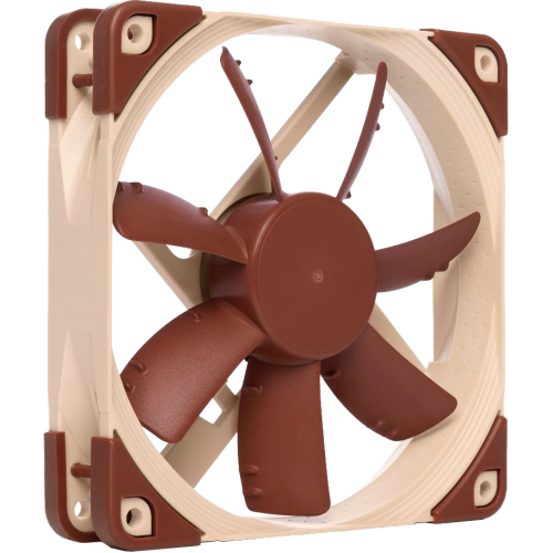 Кулер для корпуса/ Case Cooler Noctua NF-S12A PWM (120x120x25mm, 4-pin PWM, 63.27CFM, 17.8dBA, 1200RPM, Beige/Brown)