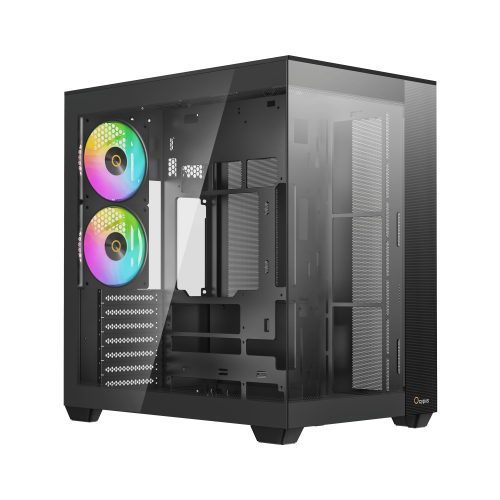 Корпус ПК Ocypus Delta C74 BK ARGB – Midi-Tower с RGB подсветкой, 2xUSB-A 3.0 и USB-C 3.1, совместимый с ATX, mATX, mITX