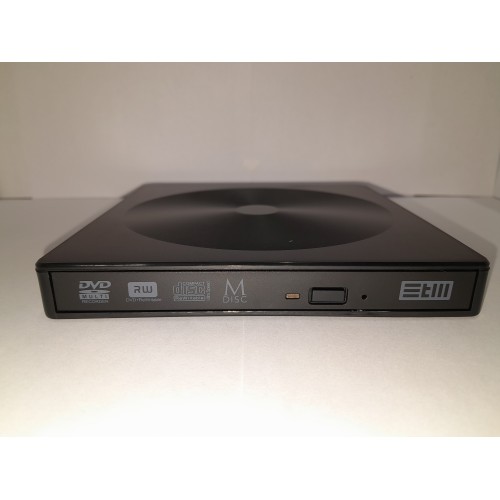 Внешний оптический DVD привод USB 3.0 и Type-C - Slim Black DVD-RW для ноутбуков и ПК