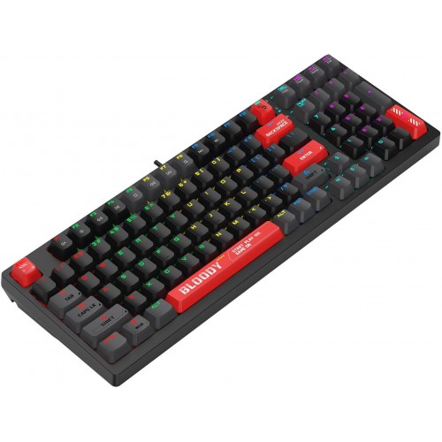Механическая клавиатура A4Tech S98 RED для геймеров с LED подсветкой и USB подключением (1.8м)