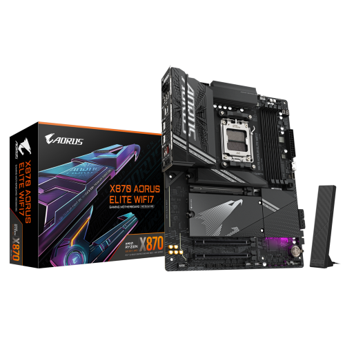 Купить материнскую плату X870 AORUS ELITE WIFI7 для Socket AM5: высокоскоростная производительность с поддержкой DDR5 и множеством интерфейсов