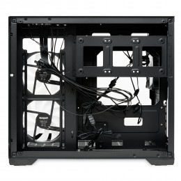 Корпус без блока питания/ Case HSPD F330, Panoramic Mini-tower, Black, TG, 0.5 SPCC, 3x120mm ARGB (FN027) mATX, mITX 160/400/200mm 1x2.5", 2x3.5", 4xPCI 1xUSB-C 3.0, 2xUSB-A1.0 428x280x375mm