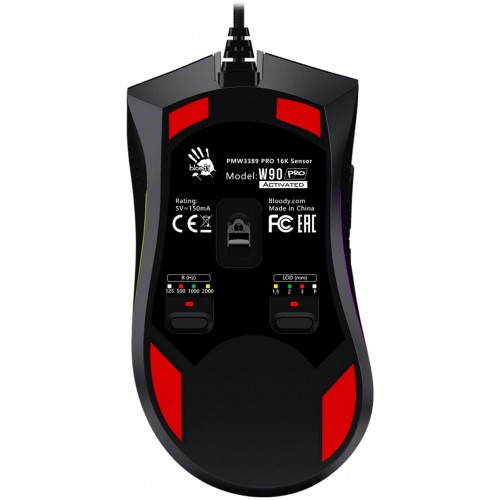 Мышь A4Tech Bloody W90 Pro черный оптическая 16000dpi USB 10but