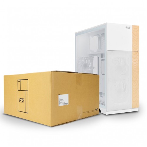 Корпус без блока питания/ Case InWin F5, Full-Tower, TG, 3x140mm ARGB, 2xUSB-A 3.0 + 1xUSB-C 3.2, E-ATX, ATX, mATX, mITX White In-Win