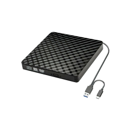 Внешний оптический DVD привод/ DVD-RW ext. Black Slim Ret USB3.0+TYPE-C