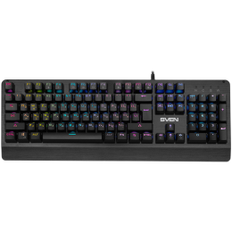 Механическая игровая клавиатура SVEN KB-G9700 (104 кл,+12Fn,RED switch, RGB, мет, корпус)