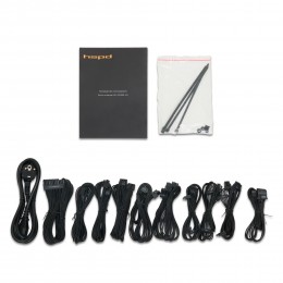Блок питания/ Power Supply HSPD, 1200W 80+ Gold (ATX, 3.1, PCIe 5.1, Full modular, 1x24(20+4)pin 600mm, 2xCPU 8(4+4)pin 700mm, 2xPCIe*2 8(6+2)pin 550+150mm, 1x12V(2x6) 12+4pin 600W 550mm 3xSATA*3 500+150+150mm, 1xMOLEX4pin*3+FDD 500+150+150+150mm , Active