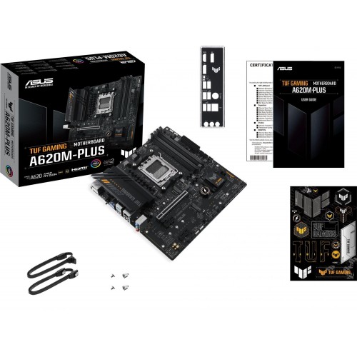 Купить материнскую плату Asus TUF GAMING A620M-PLUS AM5 mATX с поддержкой DDR5 и 2.5G LAN