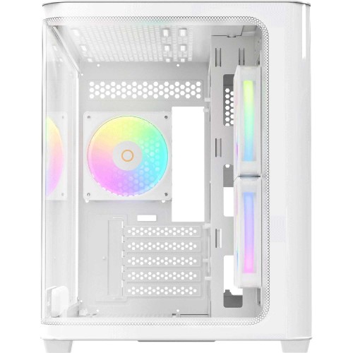 Корпус ПК Ocypus Iota C50 Curve WH ARGB - Mini-Tower с 3x120mm ARGB, USB-C и поддержкой mATX/mITX