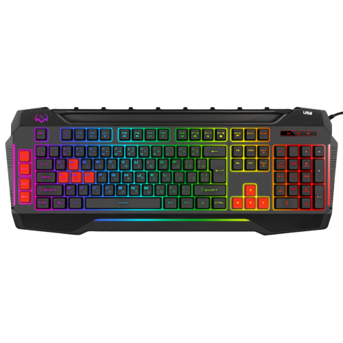 Игровая клавиатура SVEN KB-G8800: 109 клавиш, макросы, RGB-подсветка и звук. индикация для геймеров