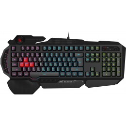 Клавиатура A4Tech B314 черный USB Multimedia for gamer LED (подставка для запястий) кабель 1.8м