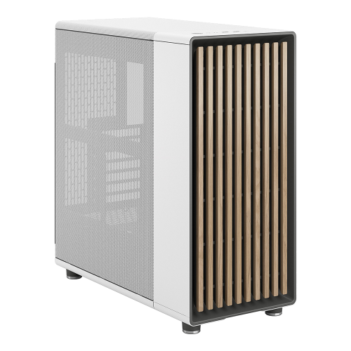 Корпус ПК без блока питания/ Case Fractal Design North, Midi-Tower, 2x140mm, 2xUSB-A 3.2 + 1xUSB 3.2 Type-C ATX, mATX, mITX Wood panel, Chalk White Fractal Design