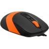 Мышь A4Tech Fstyler FM10S черный/оранжевый оптическая 1600dpi silent USB 3but (FM10S USB ORANGE)