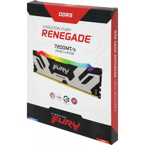 Память DDR5 24GB 7200MHz Kingston Fury Renegade с RGB - Высокопроизводительная оперативная память для геймеров