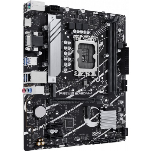 Материнская плата Asus PRIME B760M-K для Intel 1700 с поддержкой DDR5, mATX, 8ch звук и HDMI