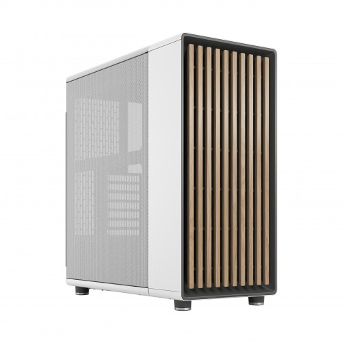 Корпус ПК без блока питания/ Case Fractal Design North, Midi-Tower, 2x140mm, 2xUSB-A 3.2 + 1xUSB 3.2 Type-C ATX, mATX, mITX Wood panel, Chalk White Fractal Design