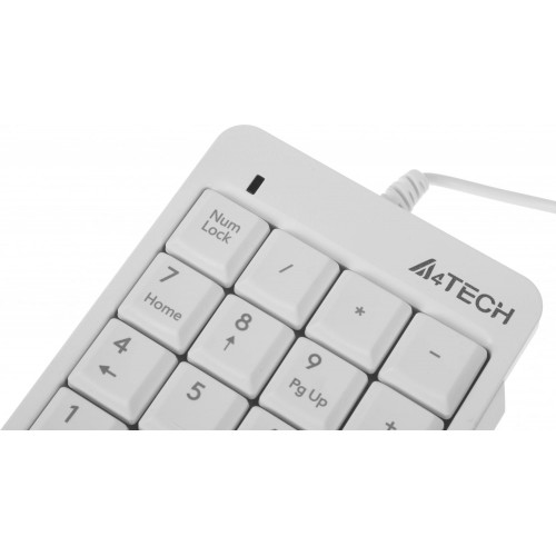 Числовой блок A4Tech FK13P белый USB slim для ноутбука с кабелем 1.5м – идеальное решение для удобного ввода данных