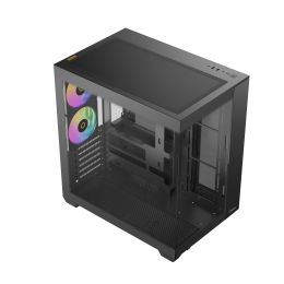 Корпус ПК без блока питания/ Case Ocypus Delta C74 BK ARGB, Midi-Tower, TG, 2x120mm ARGB, 2xUSB-A 3.0 + 1xUSB-C 3.1, ATX, mATX, mITX Black