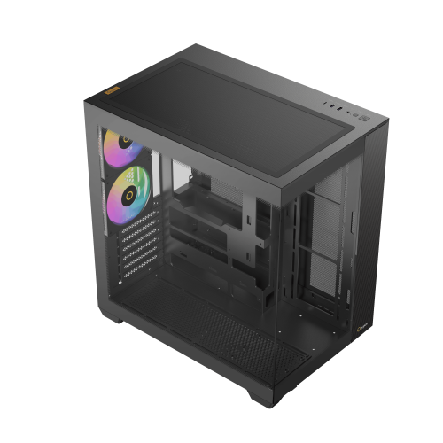 Корпус ПК Ocypus Delta C74 BK ARGB – Midi-Tower с RGB подсветкой, 2xUSB-A 3.0 и USB-C 3.1, совместимый с ATX, mATX, mITX