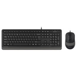 Клавиатура + мышь A4Tech Fstyler F1010 клав:черный/серый мышь:черный/серый USB Multimedia (F1010 GREY)