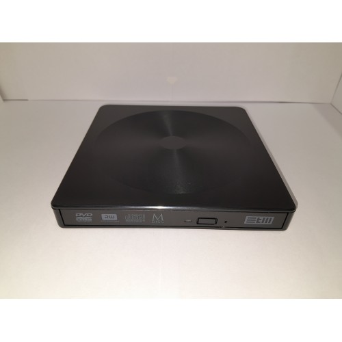 Внешний оптический DVD привод USB 3.0 и Type-C - Slim Black DVD-RW для ноутбуков и ПК