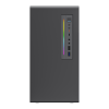 Корпус Foxline FL-728TG без блока питания, mATX, черный с USB 3.0, USB Type-C и ARGB подсветкой