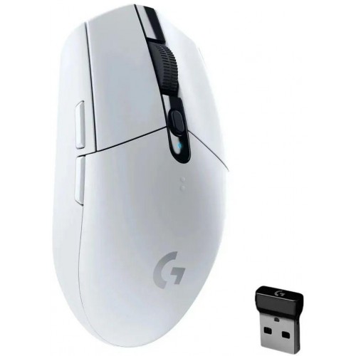 Мышь Logitech G304 Lightspeed белый оптическая 12000dpi беспров. USB 5but (910-005295)