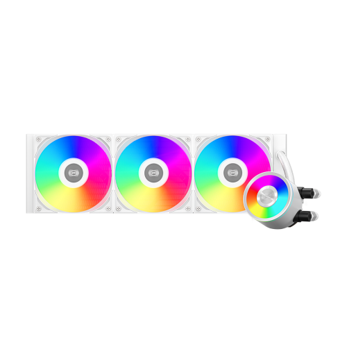 Система охлаждения/ Water Cooling System PCCooler DA360 Pro ARGB WH (300W, 360mm, White, ARGB/ Fans: 3x120mm, 75.8CFM, 33.7dBA, 2200RPM/ Pump height 57mm, 28dBA, 3000RPM, Rad thickness 27mm/ S: 1851, 1700, 1200, 20XX, 115X, AM5, AM4) PcCooler