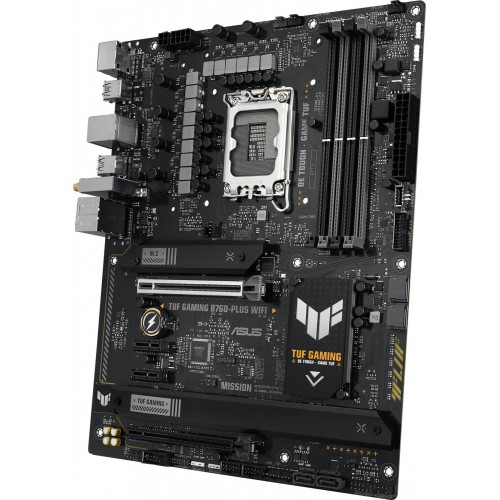 Материнская плата Asus TUF GAMING B760-PLUS WIFI для Intel 1700, 4xDDR5, ATX, 2.5G, RAID, HDMI, DP – идеальное решение для gamers и сборщиков ПК.