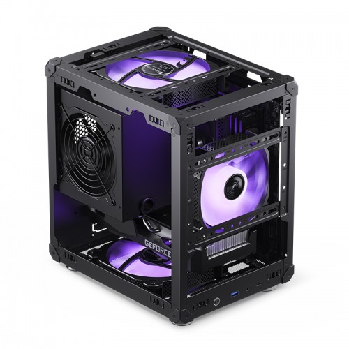 Корпус JONSBO C6 Mini-Tower без блока питания: стильный чёрный mATX/mITX с USB-A 3.0 и USB-C 3.1