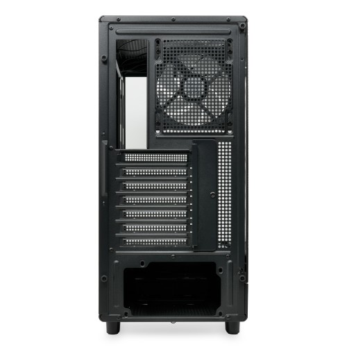Корпус без блока питания/ Case HSPD F510, Panoramic Mid Tower, Black, TG, 0.5 SPCC, 3x120mm ARGB (Orbis F1) ATX, mATX, mITX 180/280/160mm 1x2.5", 1x3.5", 7xPCI 2xUSB-A 3.0 356x218x467mm HSPD