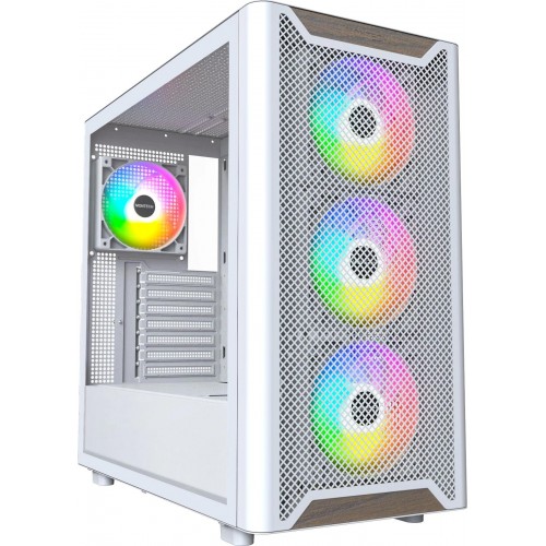 Корпус Montech XR Wood белый ATX с 3 вентиляторами 120mm и 2xUSB3.0 - идеальный выбор для вашего ПК