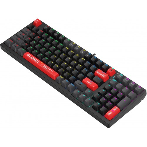 Механическая клавиатура A4Tech S98 RED для геймеров с LED подсветкой и USB подключением (1.8м)