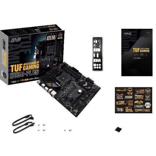 Материнская плата Asus TUF GAMING B550-PLUS для AMD: 4xDDR4, 2.5G LAN, RAID, HDMI и DP