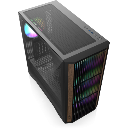 Корпус без блока питания/ Case Raijintek AGOS MAX-MS4, Midi-Tower, TG, 4x140mm ARGB, 2xUSB 3.0 + 1xUSB Type-C, E-ATX, ATX, mATX, mITX Black RAIJINTEK CO LTD