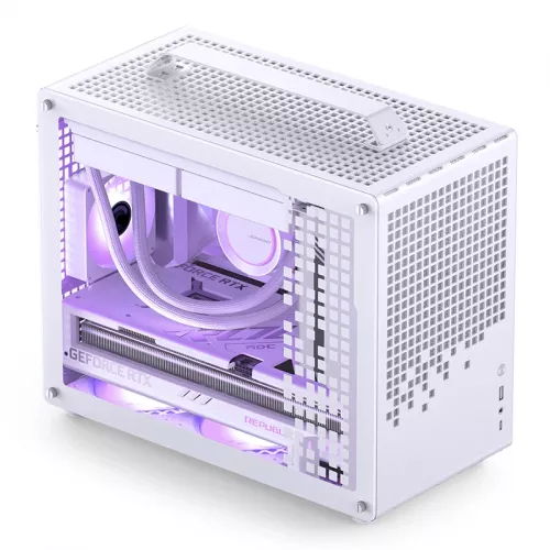Корпус JONSBO Z20 Mini-Tower без блока питания: стильный белый кейс для mATX и mITX с USB-A 3.2 и USB-C 3.2
