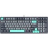 Клавиатура A4Tech FS300 PANDA ROCK: Механическая Игровая Клавиатура с LED Подсветкой и USB Подключением (Чёрный/Серый, 1.8м)