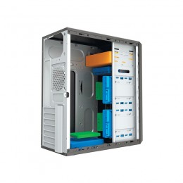 Корпус без блока питания/ Case Foxline FL-302, ATX, 2x5.25EXT, 1x3.5EXT, 4x3.5INT, 2xUSB2.0, HDA, w/o FAN, w/o PSU, NO pwr cord
