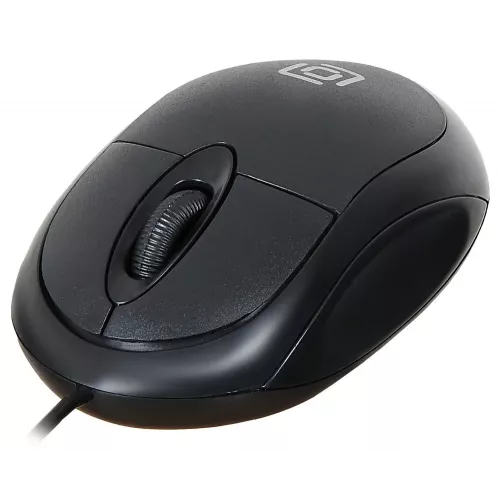 Оптическая мышь Оклик 105S черная 800dpi с USB для ноутбука - 3 кнопки (400941)