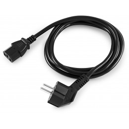 Кабель Buro BU-PCAB-ZP IEC C13 Евровилка угловой 1.8м черный (пакет)