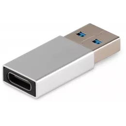 Адаптер Buro ver2.0 USB A(m) USB Type-C (f) (BU-USB2-AM-CF) серебристый