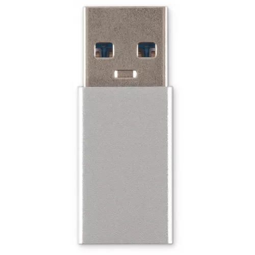 Адаптер Buro ver2.0 USB A(m) USB Type-C (f) (BU-USB2-AM-CF) серебристый
