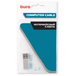 Адаптер Buro ver2.0 USB A(m) USB Type-C (f) (BU-USB2-AM-CF) серебристый