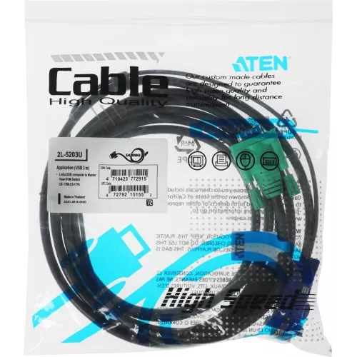 Кабель Aten 2L-5203U VGA (m) VGA (m) 3м черный