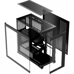 Корпус ПК без блока питания/ Case Ocypus Gamma C72 BK, Midi-Tower, TG, no fans, 2xUSB-A 2.0 + 1xUSB-A 3.0, ATX, mATX, mITX Black