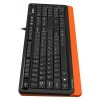Клавиатура A4Tech FKS10 USB черный/оранжевый с подставкой для запястий и кабелем 1.5м - идеальный выбор для комфорта и стиля
